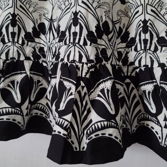 Anthropologie Somerset Strappy Mini Dress Sz L Black Ivory Boho Tiered NWT $140 - Picture 9 of 14